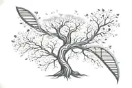 dna tree tattoo design idea