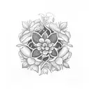 Botanical illustrations tattoo design idea