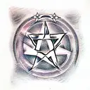 Pentagram tattoo design idea