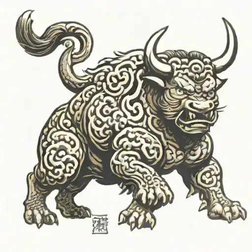 raging bull tattoo design idea