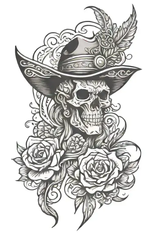 western leather art style sleeve tattoo tattoo design idea