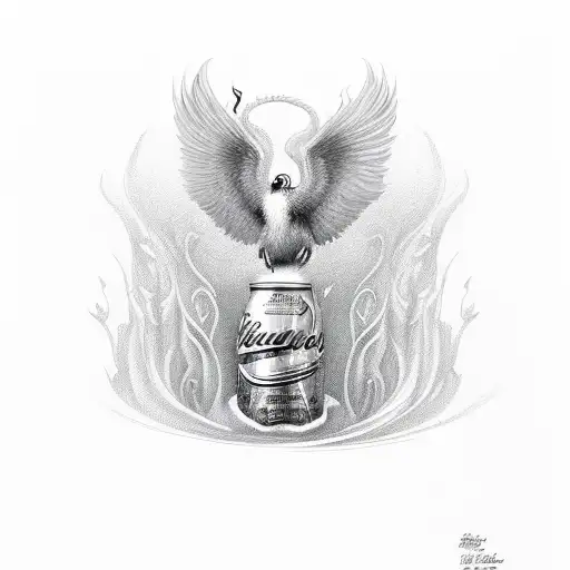 gutair with Budweiser  tattoo design idea