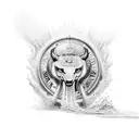 gutair with Budweiser  tattoo design idea