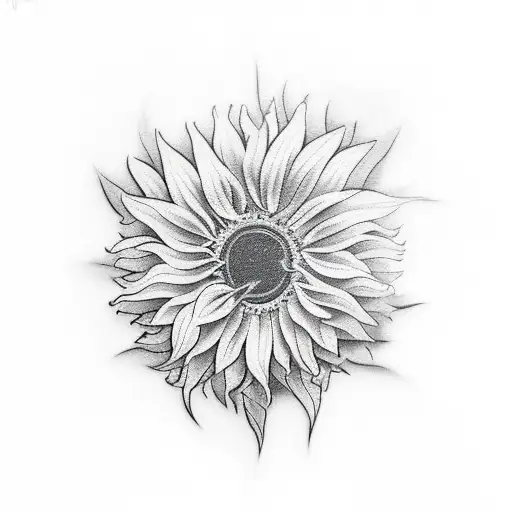 post malone with sunflowers tattoo design idea
