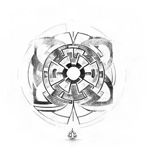 Star Wars Jedi Order symbol and Imperial Sign inspired Nordic rune symbols tattoo design idea