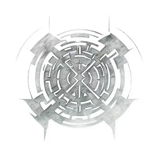Star Wars Jedi Order symbol and Imperial Sign inspired Nordic rune symbols tattoo design idea