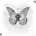 Butterfly tattoo design idea