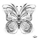Butterfly tattoo design idea