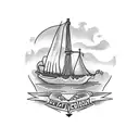 boat  tattoo design idea