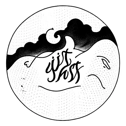 Isaiah 43:2 with waves tattoo design idea