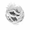 Isaiah 43:2 with waves tattoo design idea