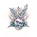 burning bush tattoo design idea