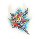 burning bush tattoo design idea