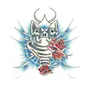 burning bush tattoo design idea