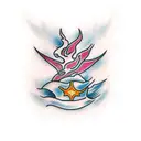 burning bush tattoo design idea