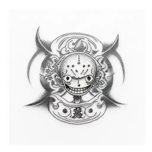 luffy, tanjiro, denji, saitama tattoo design idea