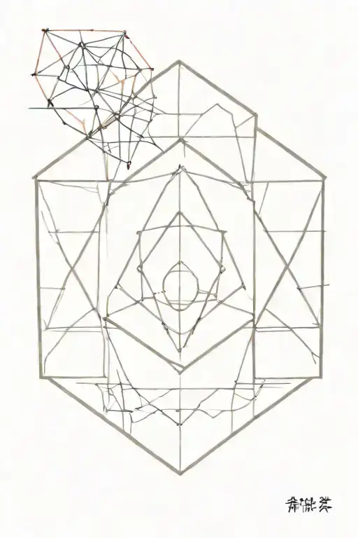 japanese sacred geometry tattoo design idea