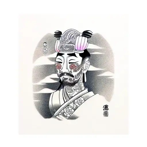 lonely man tattoo design idea