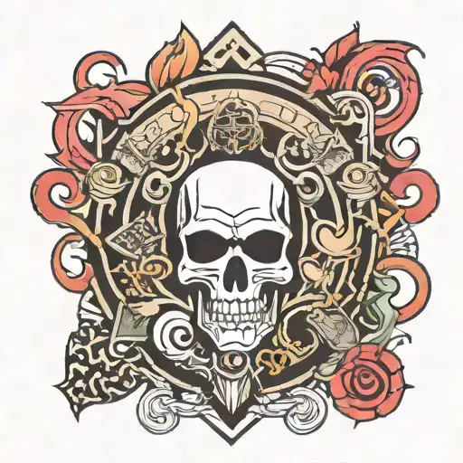 hip hop symbols tattoo design idea