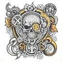 hip hop symbols tattoo design idea