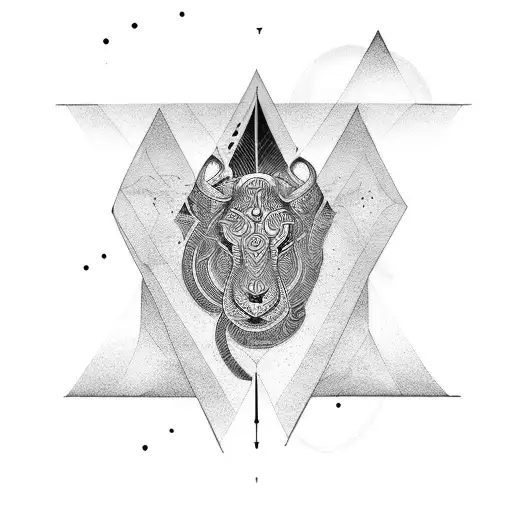 Mensa intelligent spiritual yoga nature wisdom tattoo design idea