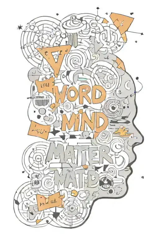 Word mind over matter. tattoo design idea