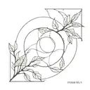 fibonacci sequence inspired tattoo featuring leaves or thorns tattoo design idea