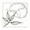 fibonacci sequence inspired tattoo featuring leaves or thorns tattoo design idea
