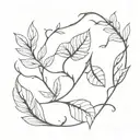fibonacci sequence inspired tattoo featuring leaves or thorns tattoo design idea