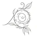 fibonacci sequence inspired tattoo featuring leaves or thorns math numbers tattoo design idea