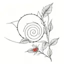fibonacci sequence inspired tattoo featuring leaves or thorns math numbers tattoo design idea