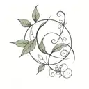 fibonacci sequence inspired tattoo featuring leaves or thorns math numbers tattoo design idea