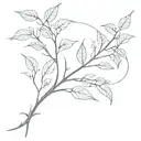 fibonacci sequence nature inspired tattoo featuring tree leaves or thorns tattoo design idea