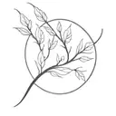 fibonacci sequence nature inspired tattoo featuring tree leaves or thorns tattoo design idea