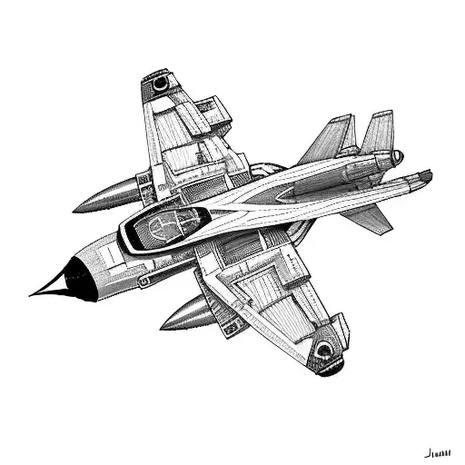 bumble bee fighter jet tattoo design idea