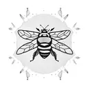 bumble bee fighter jet tattoo design idea