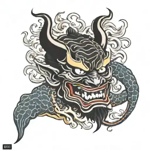 HANNYA tattoo design idea