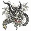 HANNYA tattoo design idea