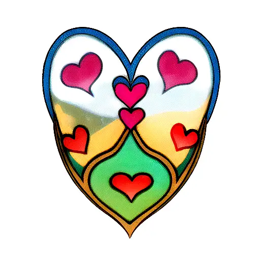 Hourglass hearts K-pop  tattoo design idea