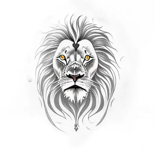 Escanor's lion tattoo, more realistic and brutal with blood, scars, etc. tattoo design idea