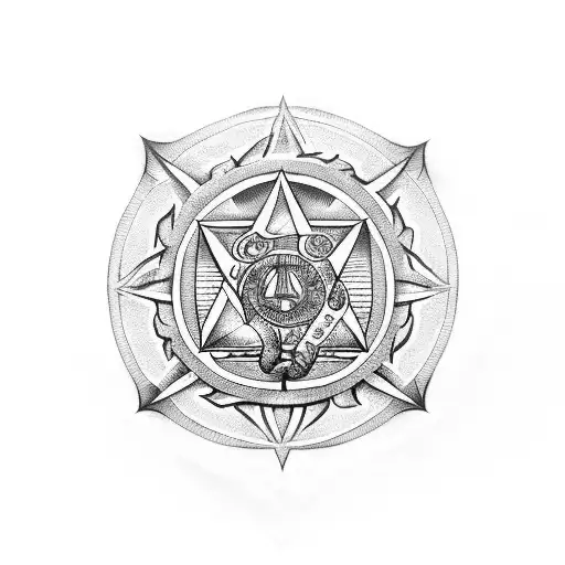 Lesser Key Of Solomon Pentacle Seal Of Solomon Pentagram Sticker...