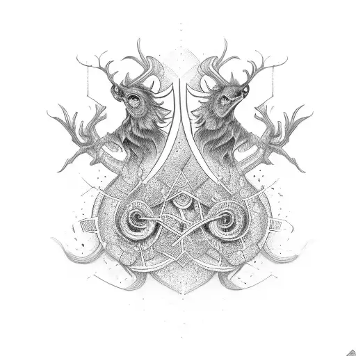 spiritual couple matching tattoo tattoo design idea