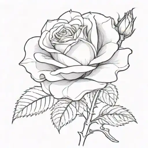 a black and white drawing of a rose dates 1963 2023  tattoo design idea