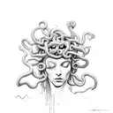 crying Medusa tattoo design idea