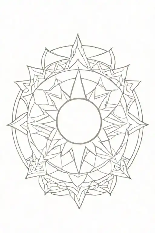 Mandala Sonne Mond tattoo design idea
