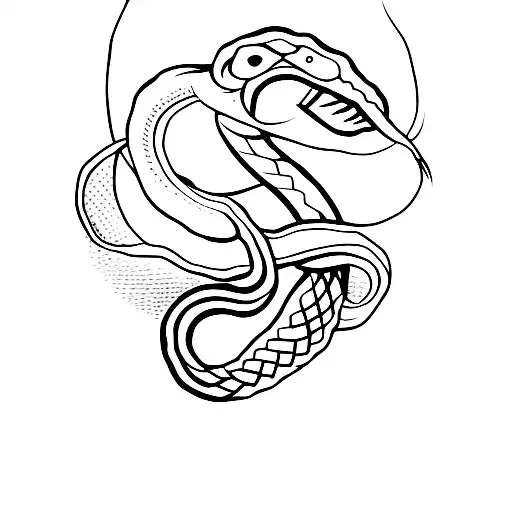 A minimalist tattoo of a snake wrapped around a wine glass tattoo design idea