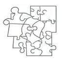 A minimalist tattoo of two puzzle pieces fitting together perfectly, representing your eternal connection with your soulmate tattoo design idea