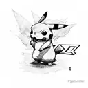 pikachu on nikes tattoo design idea