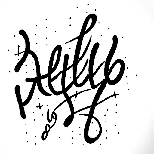 HELLo but "HELL" is written in bold and "o" is calligraphic  tattoo design idea
