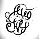 HELLo but "HELL" is written in bold and "o" is calligraphic  tattoo design idea